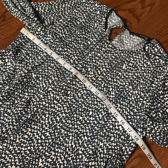 Zara women’s swing mini Long Sleeve Dress viscose mini black white geometric L - Picture 10 of 12